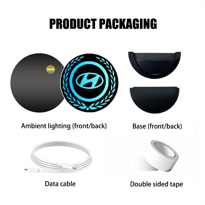 Oplaadbaar LED Autologo - Neon Lichteffect