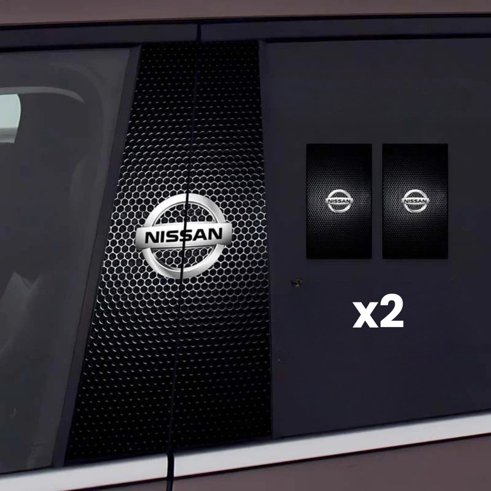 2x Autoraamstickers met logo